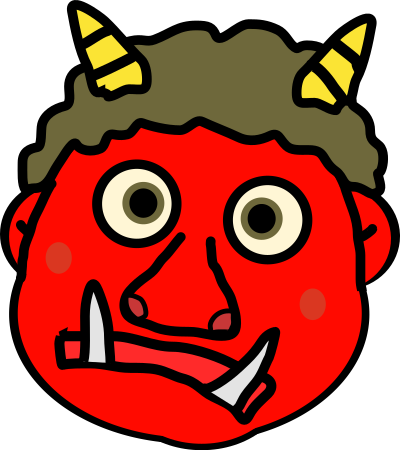 Setsubun Oni - Bean Throwing Ceremony Demon clipart
