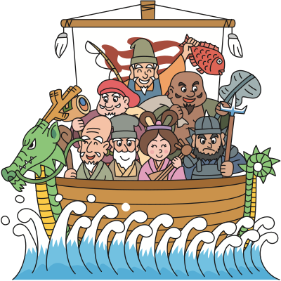 Seven Gods of Luck and Good Fortune (#2) clipart