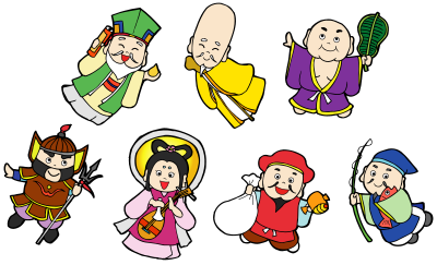 Seven Gods of Luck and Good Fortune (#3) clipart