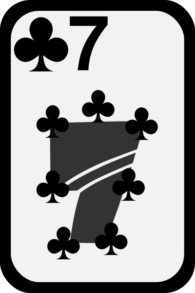 Seven of Clubs clipart