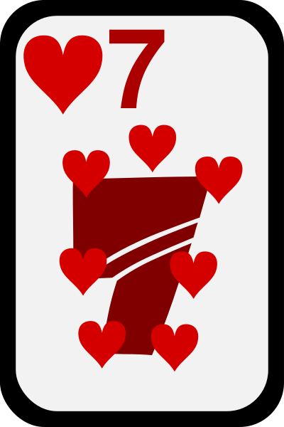 Seven of Hearts clipart