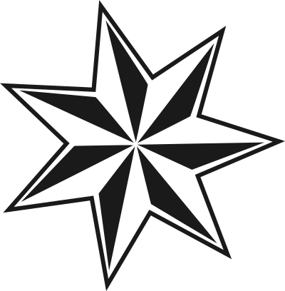 Seven pointed star clipart