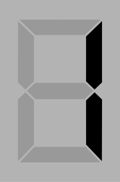 Seven segment display gray 1 clipart