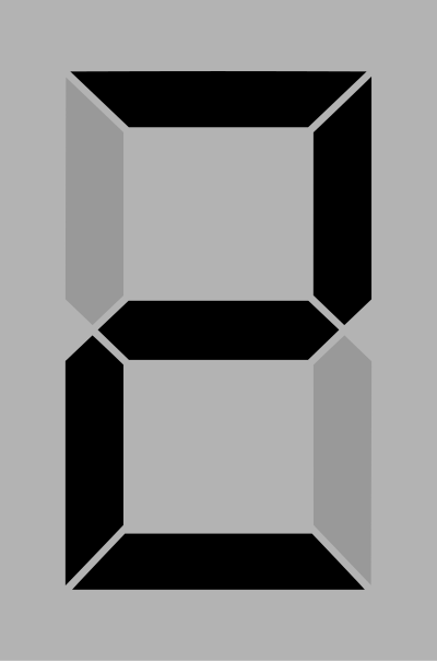 Seven segment display gray 2 clipart