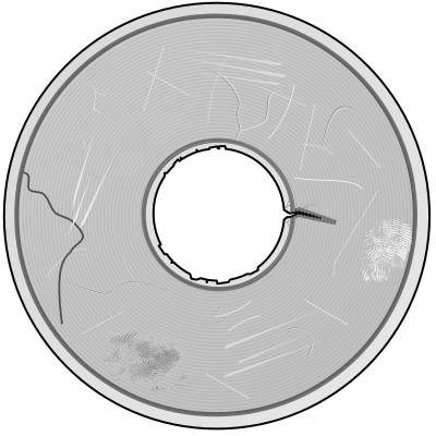 Severely Damaged Compact Disc clipart