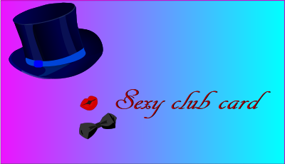 Sexy club card clipart