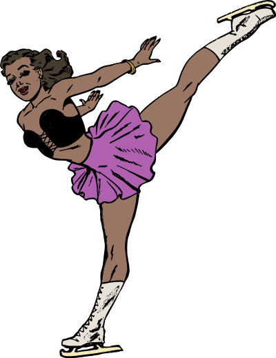 Sexy Ice Skater clipart