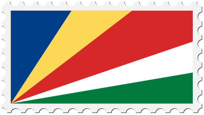 Seychelles flag stamp clipart