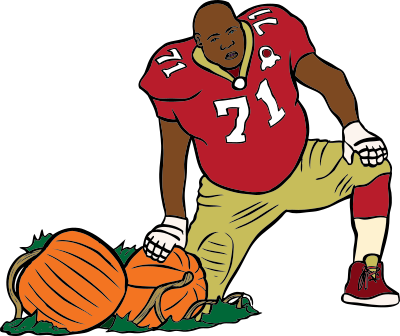 SF 49er with a pumpkin clipart