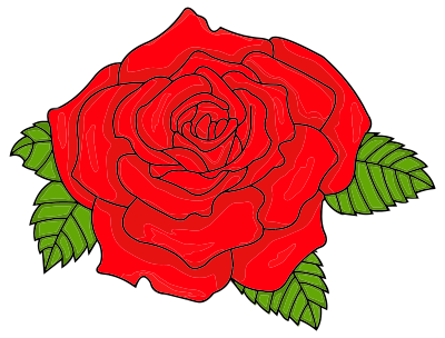 Shaded Red Rose clipart