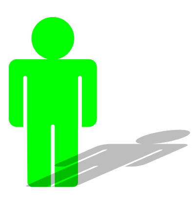 Shadow man clipart