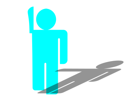 shadow man hand Left clipart