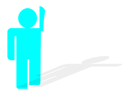 shadow man hand Right clipart