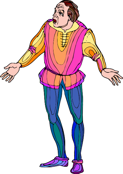 Shakespeare characters - Balthazar (colour) clipart