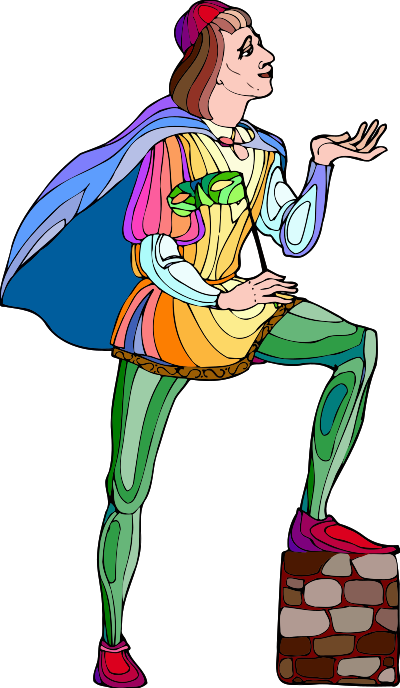 Shakespeare characters - Benvolio (colour) clipart