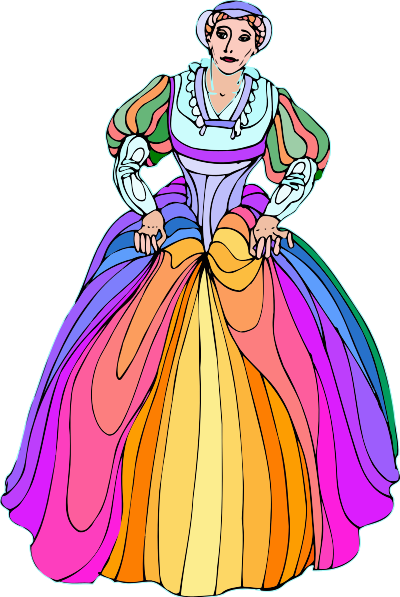 Shakespeare characters - Bianca (colour) clipart