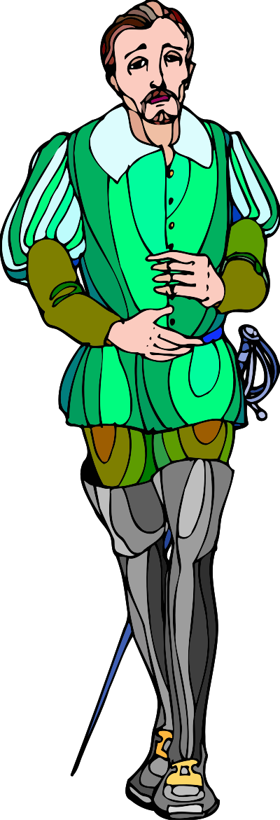 Shakespeare characters - Cassio (colour) clipart