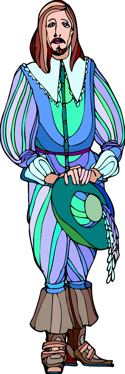 Shakespeare characters - cavalier 2 (colour) clipart