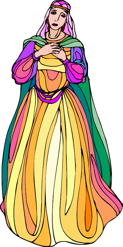 Shakespeare characters - Cordelia (colour) clipart
