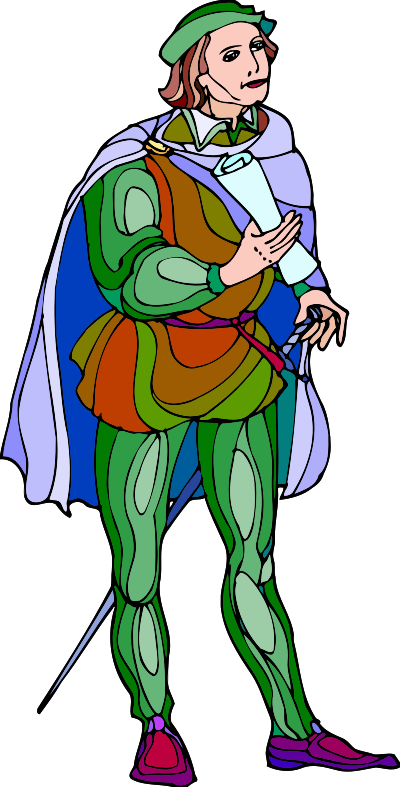 Shakespeare characters - Cornely (colour) clipart