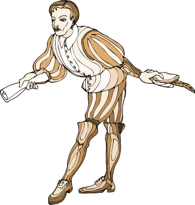 Shakespeare characters - courier clipart
