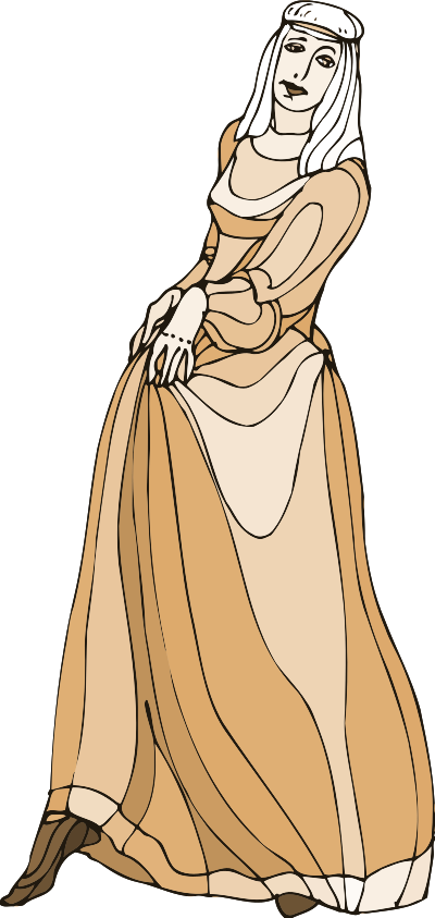 Shakespeare characters - courtier clipart