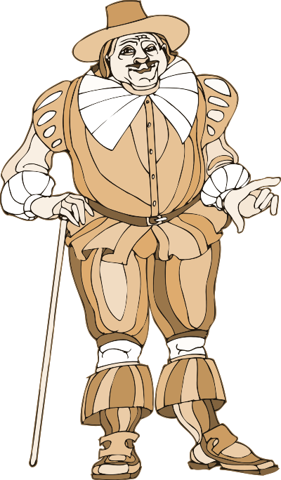 Shakespeare characters - Falstaff clipart