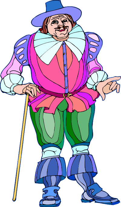 Shakespeare characters - Falstaff (colour) clipart