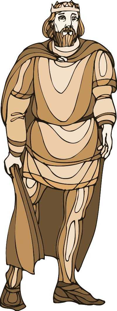 Shakespeare characters - French king clipart