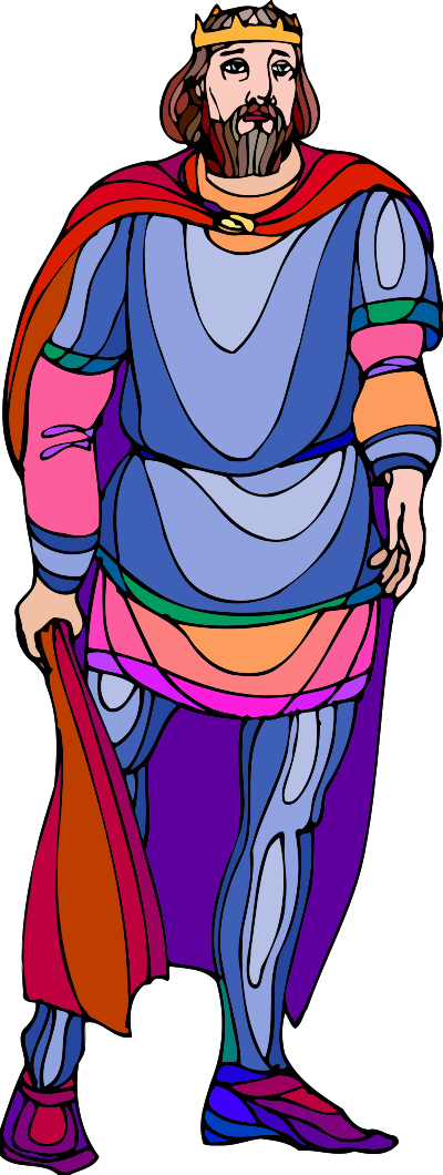 Shakespeare characters - French king (colour) clipart