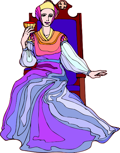 Shakespeare characters - Gertrude (colour) clipart