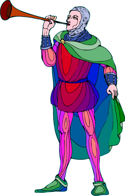Shakespeare characters - herald (colour) clipart