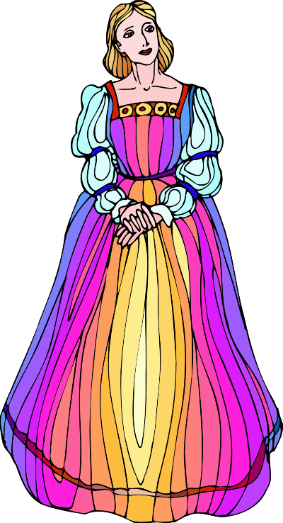 Shakespeare characters - Hero (colour) clipart