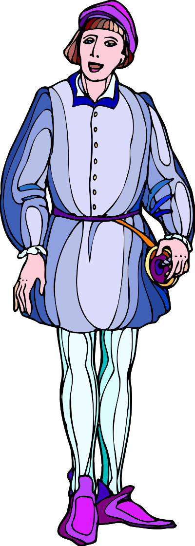 Shakespeare characters - Horatio (colour) clipart