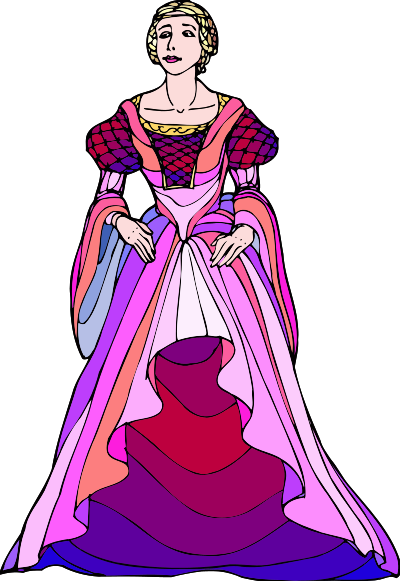 Shakespeare characters - Juliet (colour) clipart