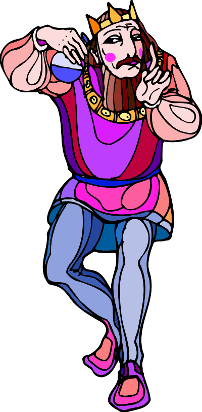 Shakespeare characters - King (colour) clipart