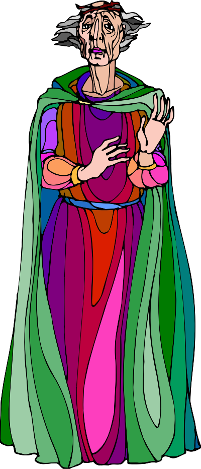 Shakespeare characters - King Lear (colour) clipart