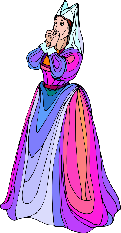 Shakespeare characters - Lady Capulet (colour) clipart