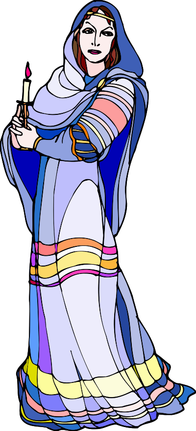 Shakespeare characters - Lady Macbeth (colour) clipart