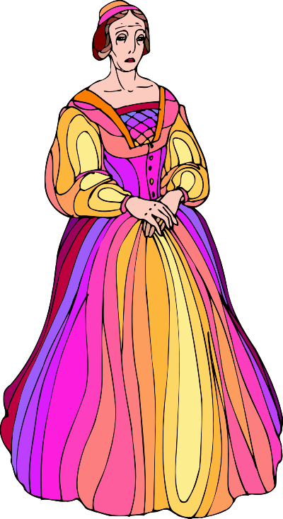 Shakespeare characters - Lady Montague (colour) clipart