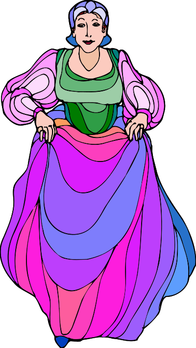 Shakespeare characters - Maria (colour) clipart