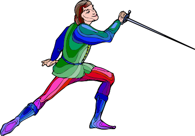 Shakespeare characters - Mercutio (colour) clipart