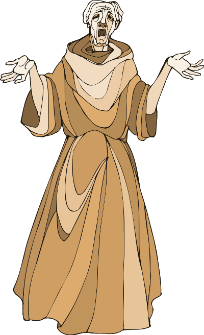 Shakespeare characters - monk clipart