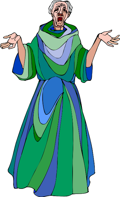 Shakespeare characters - monk (colour) clipart