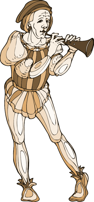 Shakespeare characters - musician 1 clipart