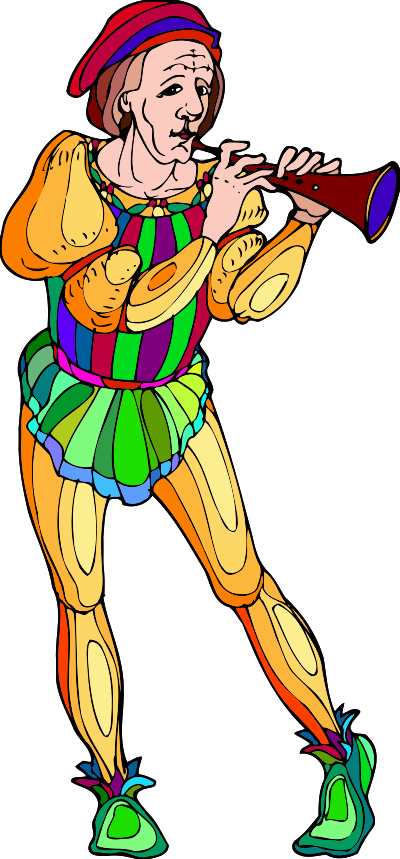 Shakespeare characters - musician 1 (colour) clipart