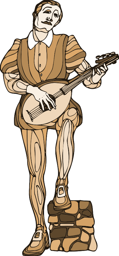 Shakespeare characters - musician 2 clipart