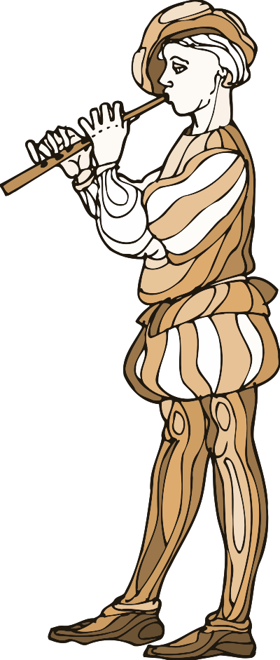 Shakespeare characters - musician 3 clipart