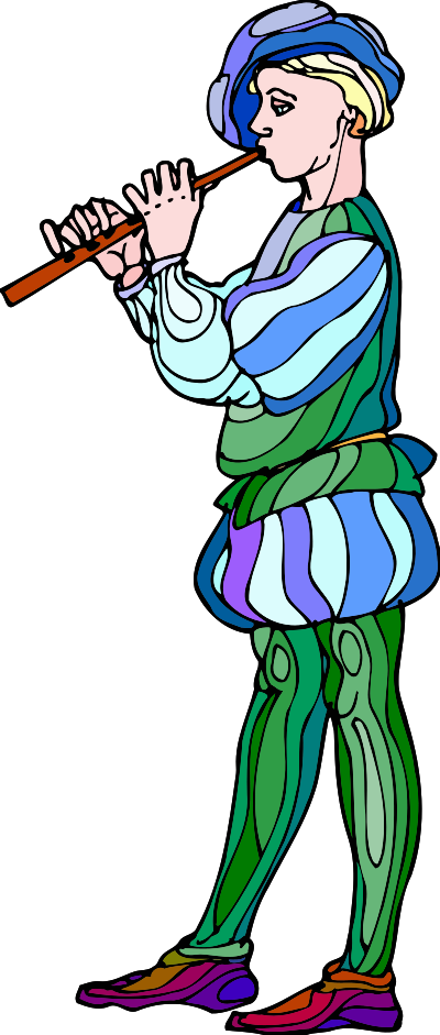 Shakespeare characters - musician 3 (colour) clipart