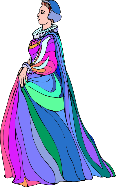 Shakespeare characters - Olivia (colour) clipart
